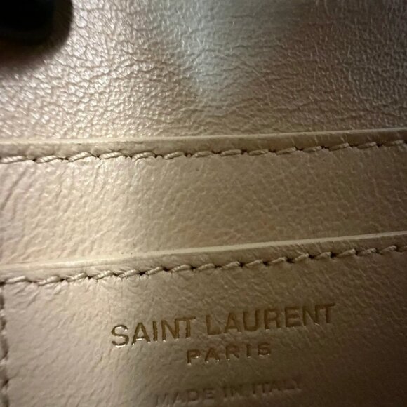 Saint Laurent Solferino Suede Small Bag Beige Black - Picture 11 of 13